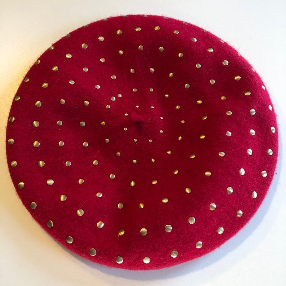 Juicy Couture Red Wool Beret Women Size OS